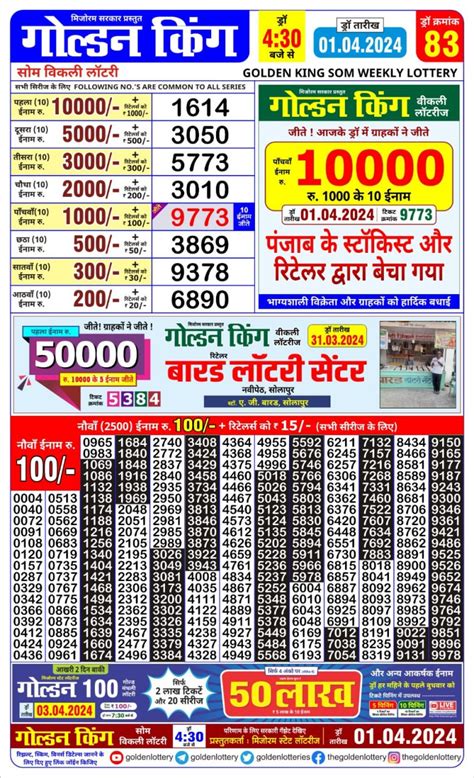 golden king som weekly lottery|Golden Lottery .
